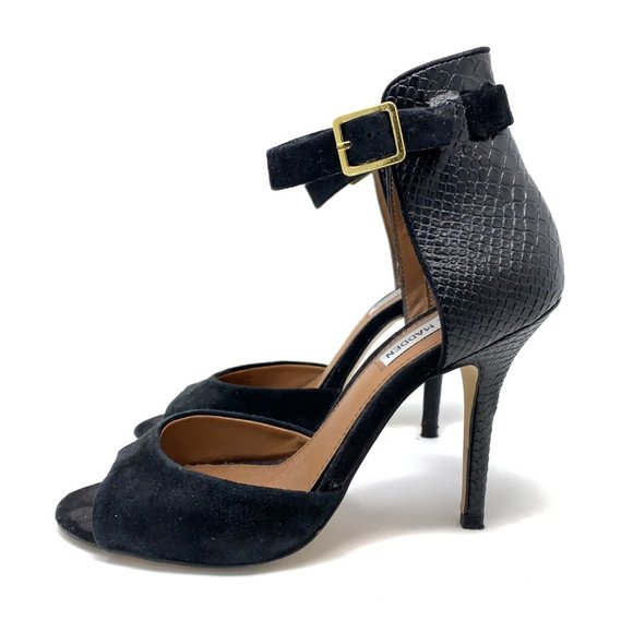 Steve Madden Stepout Strap Peep Toe Heels Sandals - Picture 5 of 8